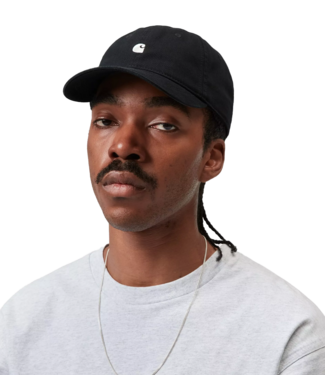 CARHARTT WIP Madison Logo Cap - Black/White CARHARTT WIP Madison Logo Cap - Black/White