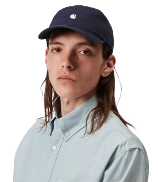 CARHARTT WIP Madison Logo Cap - Dark Navy/White CARHARTT WIP Madison Logo Cap - Dark Navy/White