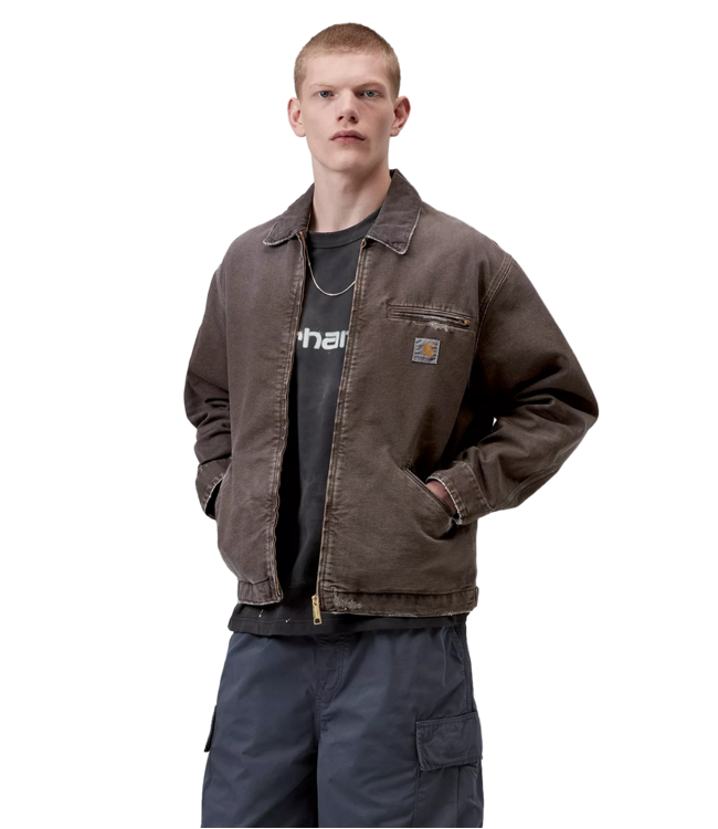 CARHARTT WIP Og Detroit Jacket - Tobacco/Destroy Wash