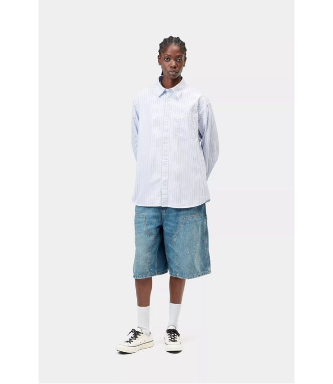 CARHARTT WIP S/S Keene Shirt - Keene Stripe/White