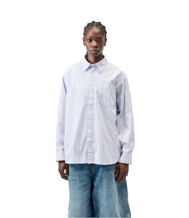CARHARTT WIP S/S Keene Shirt - Keene Stripe/White