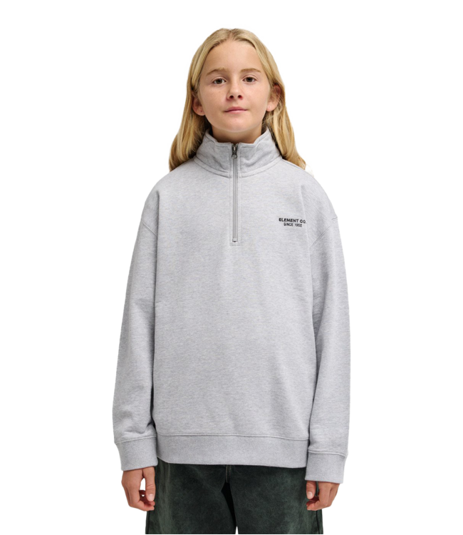 ELEMENT Element Co Emb Q Zip Youth - Mid Grey Heather