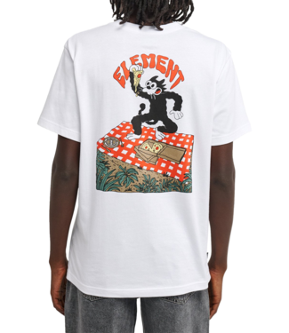 ELEMENT Pizza Ss Tee - Optic White ELEMENT Pizza Ss Tee - Optic White