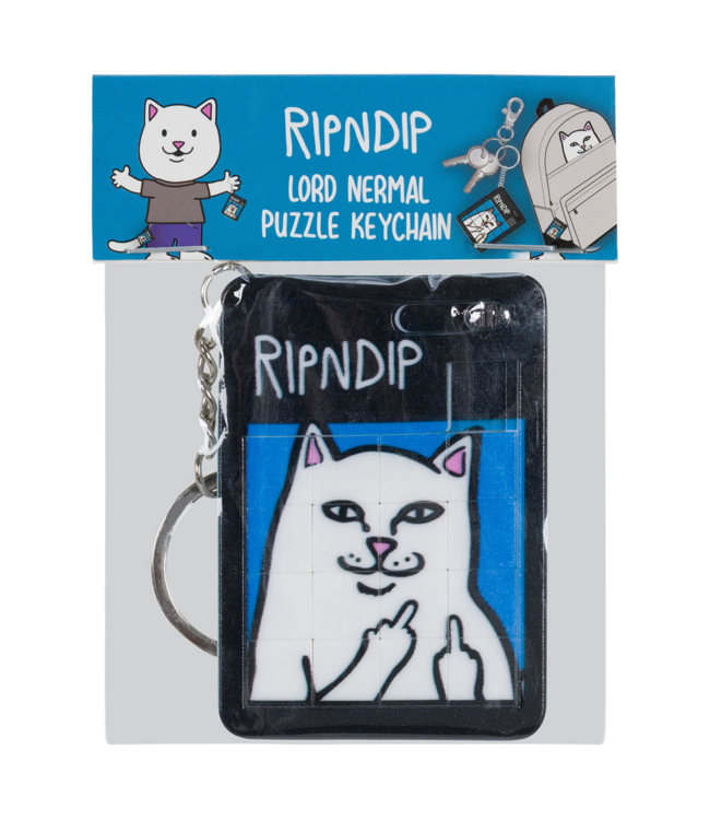RIPNDIP Lord Nermal Puzzle Keychain - Black
