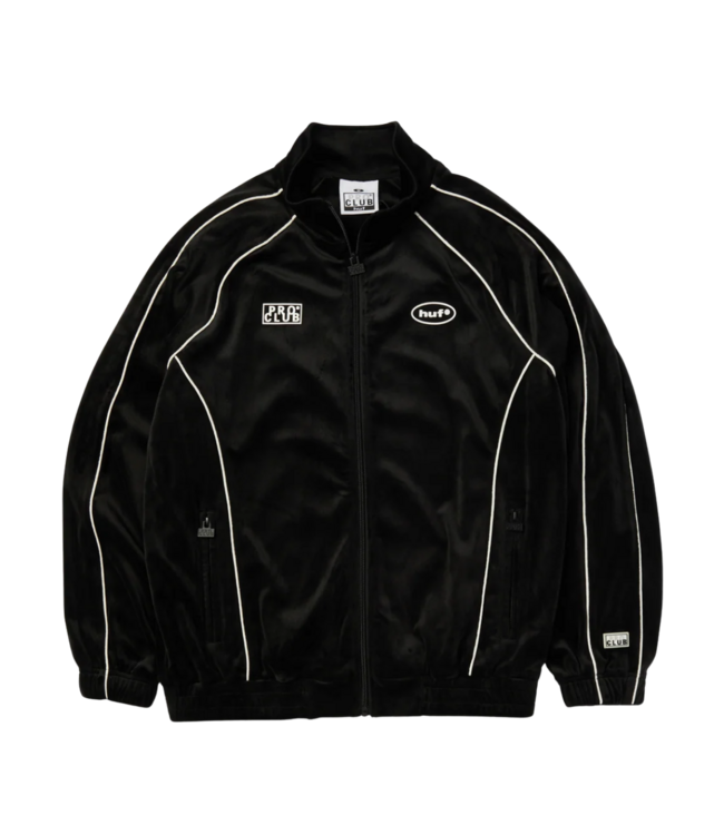 HUF X Pro Club Velour Track Jacket - Black
