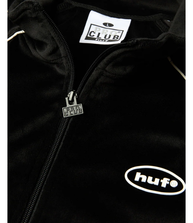 HUF X Pro Club Velour Track Jacket - Black