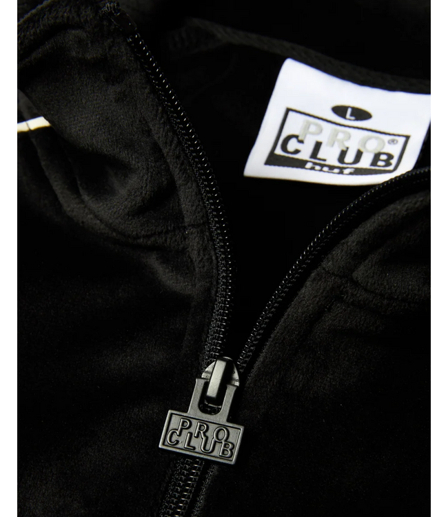 HUF X Pro Club Velour Track Jacket - Black