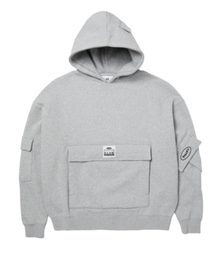 HUF X Pro Club Multi Pocket Hoodie - Heather Grey