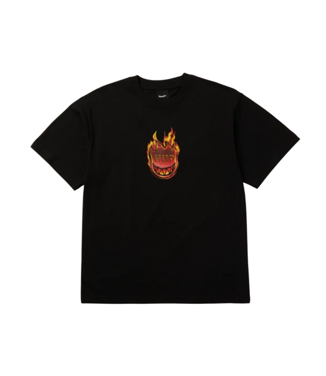 HUF Spitfire Flame Galaxies SS Tee - Black