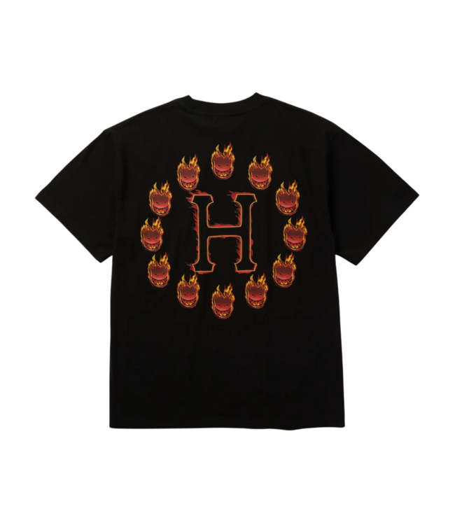 HUF Spitfire Flame Galaxies SS Tee - Black