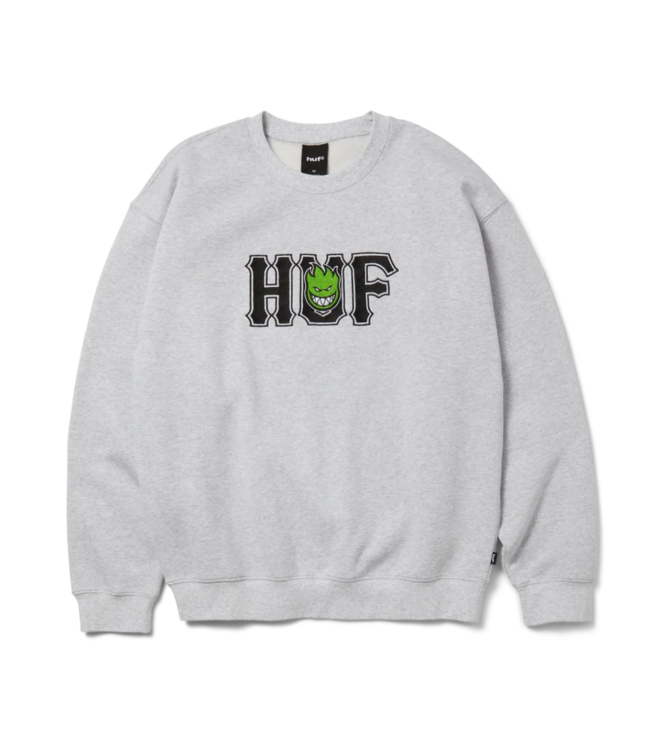 HUF Spitfire Union Crewneck - Heather Grey