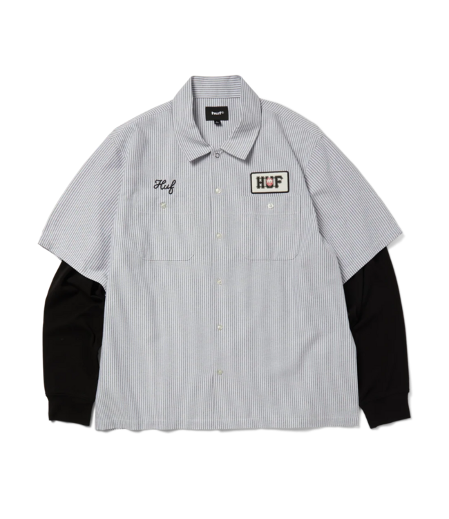 HUF Spitfire Union Work Shirt - Black/White
