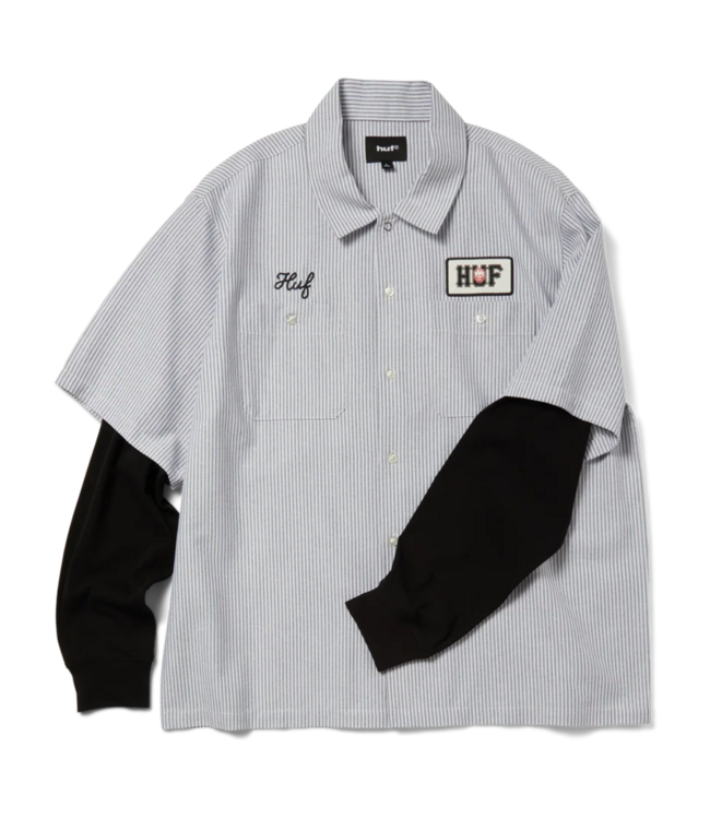HUF Spitfire Union Work Shirt - Black/White