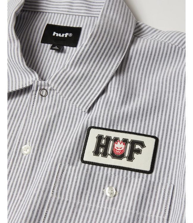 HUF Spitfire Union Work Shirt - Black/White