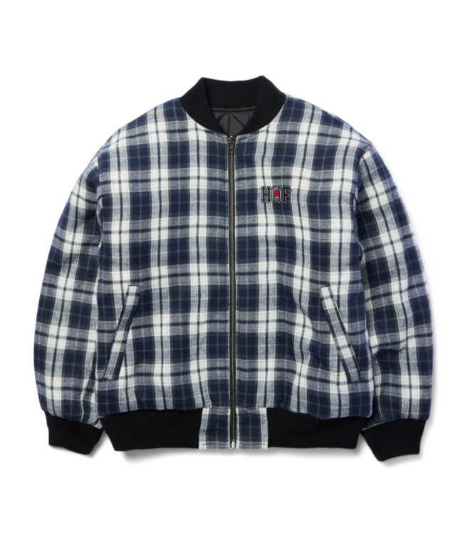 HUF Spitfire Reversible Plaid Jacket - Navy/Black