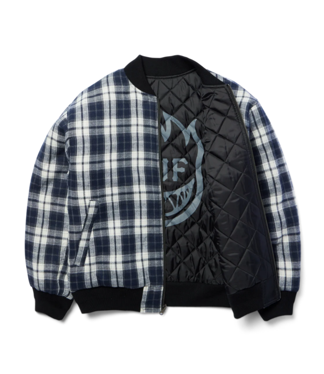 HUF Spitfire Reversible Plaid Jacket - Navy/Black