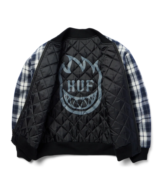 HUF Spitfire Reversible Plaid Jacket - Navy/Black