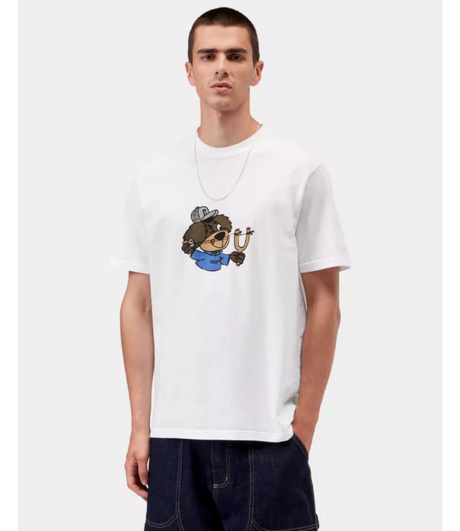 CARHARTT WIP S/S Slingshot T-Shirt - White/Heavy Enzyme Wash
