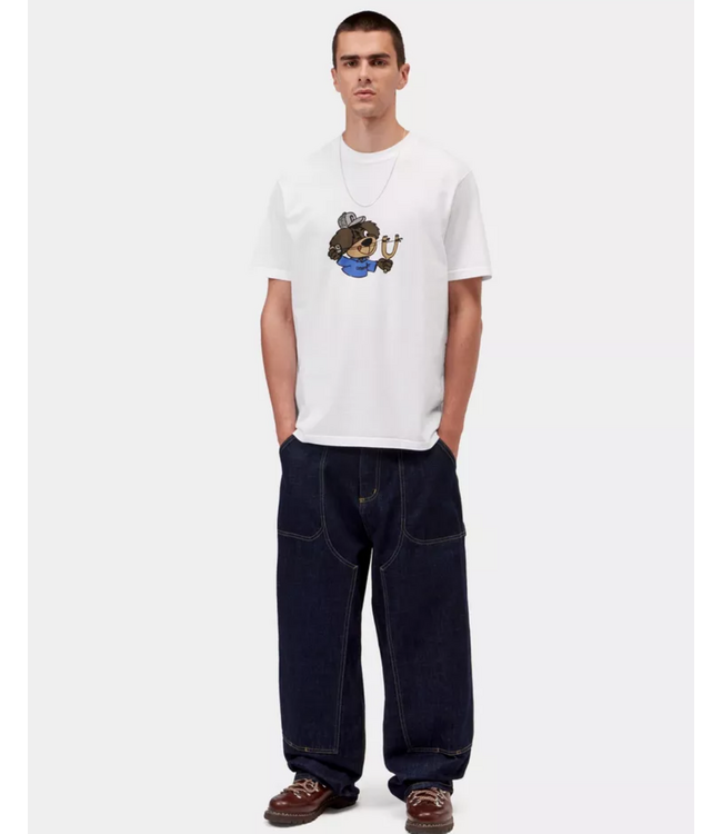 CARHARTT WIP S/S Slingshot T-Shirt - White/Heavy Enzyme Wash