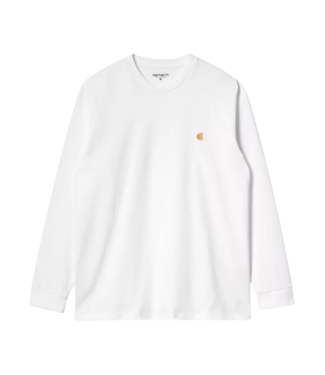 CARHARTT WIP L/S Chase T-Shirt - White/Gold