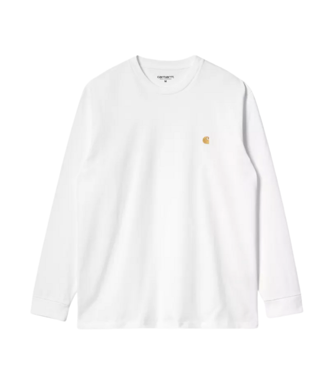 CARHARTT WIP L/S Chase T-Shirt - White/Gold