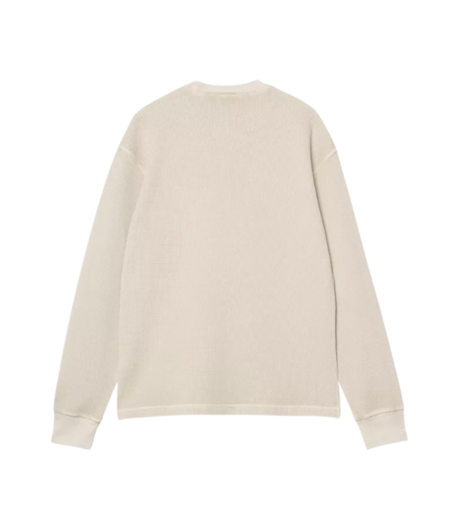 CARHARTT WIP L/S Vista Waffle T-Shirt - Fleur De Sel/Garment Dyed
