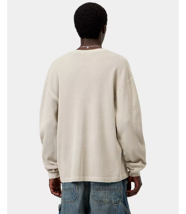 CARHARTT WIP L/S Vista Waffle T-Shirt - Fleur De Sel/Garment Dyed