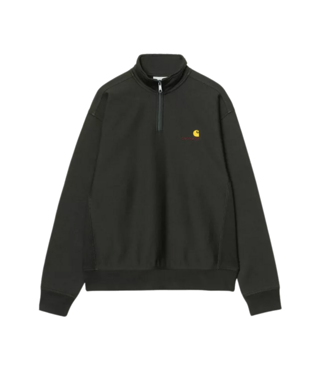 CARHARTT WIP Half Zip American Script Sweat - Raven
