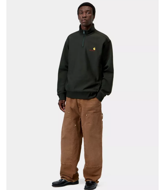 CARHARTT WIP Half Zip American Script Sweat - Raven