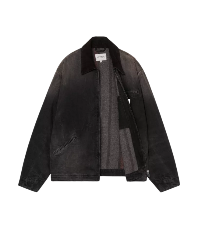 CARHARTT WIP Og Detroit Jacket - Black/Black/Tobacco Used Wash