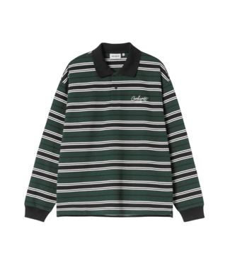 CARHARTT WIP L/S Devitt Rugby Shirt - Devitt Stripe/Dark Scarab
