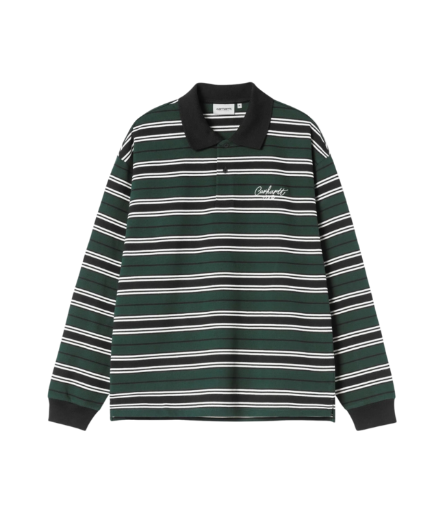 CARHARTT WIP L/S Devitt Rugby Shirt - Devitt Stripe/Dark Scarab