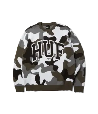 HUF Arch Jacquard Camo Crewneck - Camo