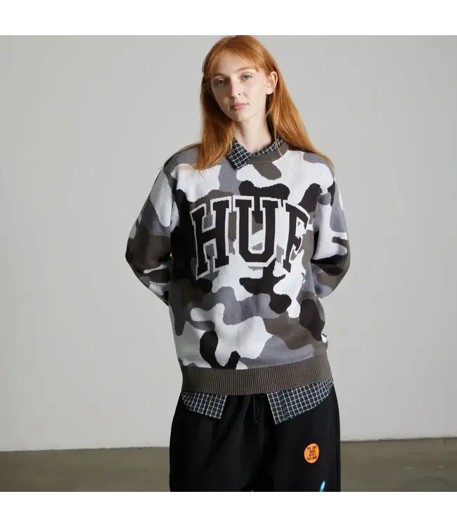 HUF Arch Jacquard Camo Crewneck - Camo