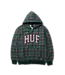 HUF Arch Plaid Fz Heavyweight Hoodie - Forest