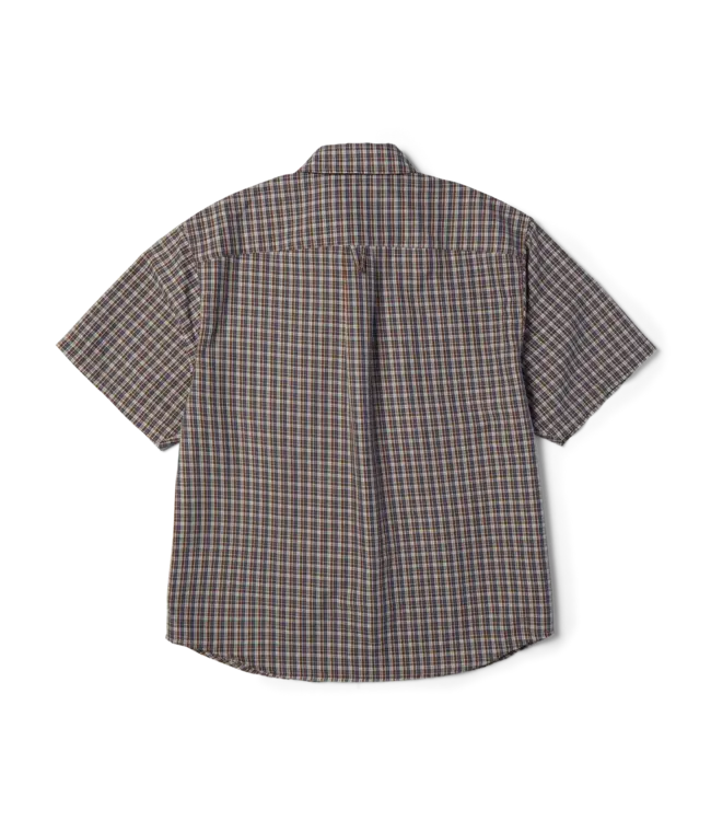 HUF Galaxy Plaid Ss Woven Top - Dark Brown
