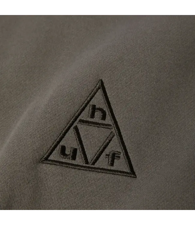 HUF Triple Triangle Embroidered Crew - Dark Earth/Brown