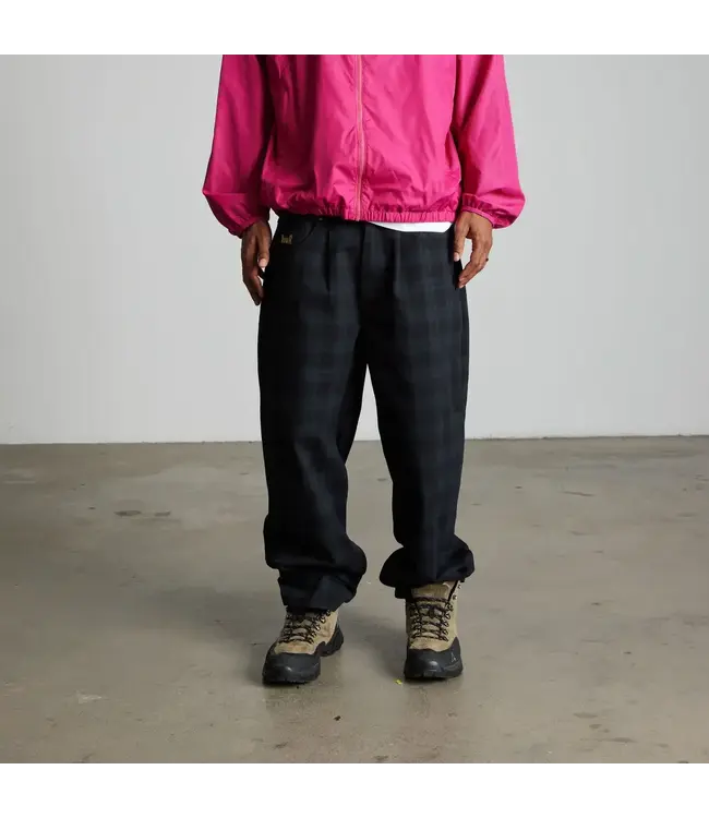 HUF Cromer Plaid Pant - Black