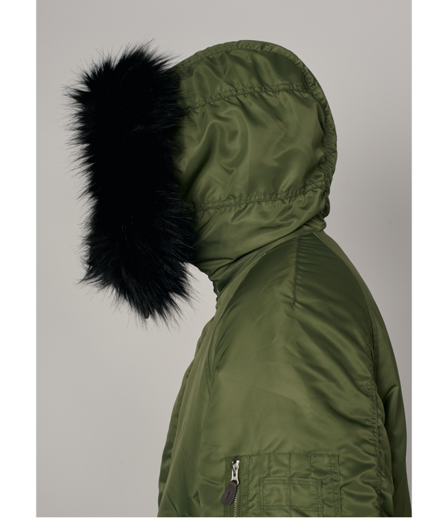 RASSVET Men Hooded N-2B Bomber Jacket Woven - Green