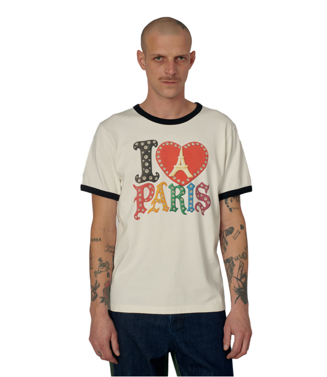 RASSVET Men Jewel Ringer Tee Shirt Knit - Off White