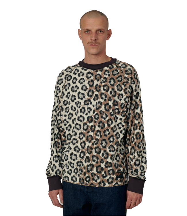 RASSVET Men Leopard Thermal Ls Tee Shirt Knit - Leopard