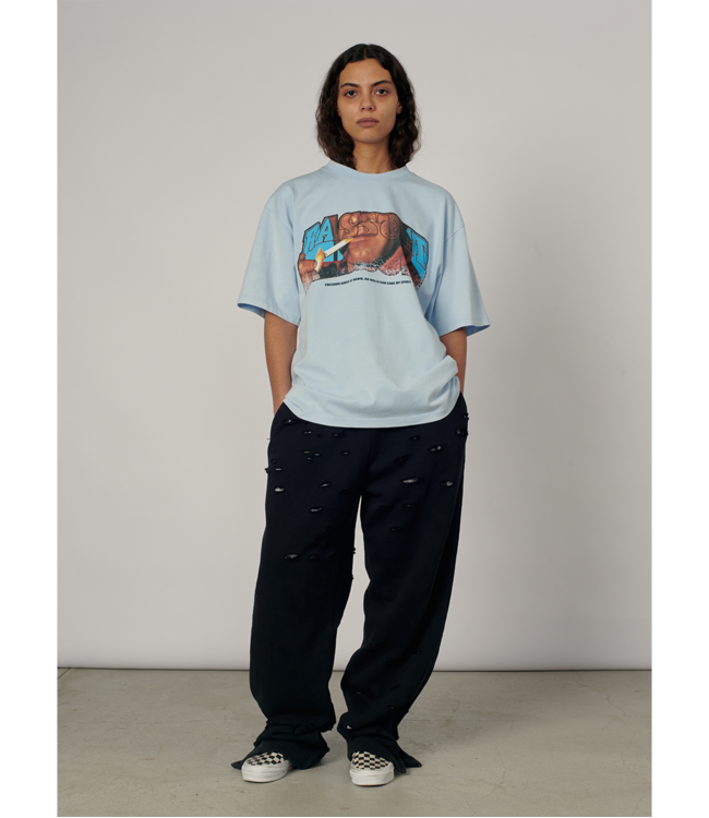 RASSVET Men Ranchero Tee Shirt Knit - Light Blue