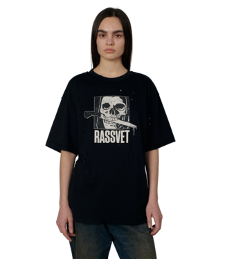 RASSVET Men Slasher Tee Shirt Knit - Black