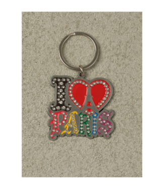 RASSVET Unisex I Love Paris Keychain Metal - Multi RASSVET Unisex I Love Paris Keychain Metal - Multi