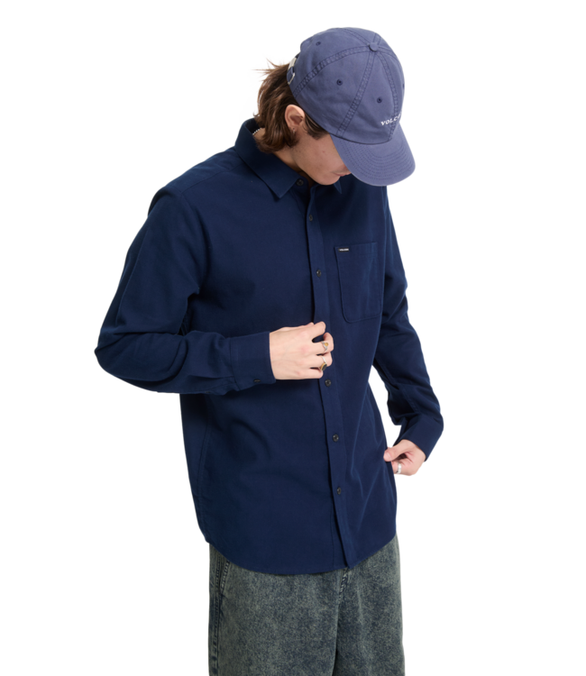 VOLCOM Caden Solid Longsleeve - Marine