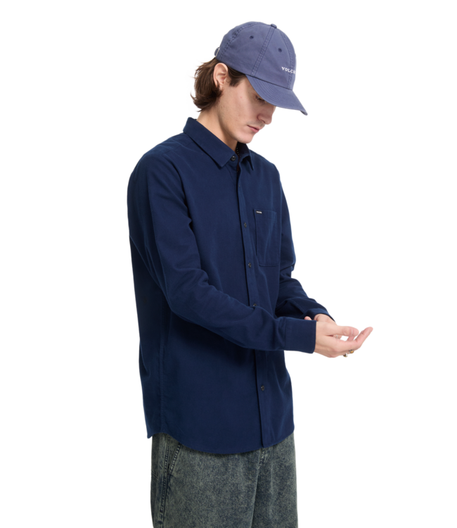 VOLCOM Caden Solid Longsleeve - Marine