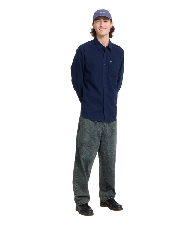 VOLCOM Caden Solid Longsleeve - Marine