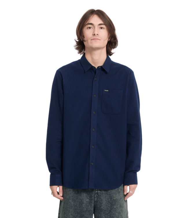 VOLCOM Caden Solid Longsleeve - Marine
