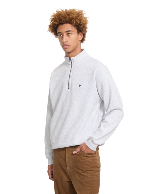 VOLCOM Single Stone Quarter Zip - Bone Heather
