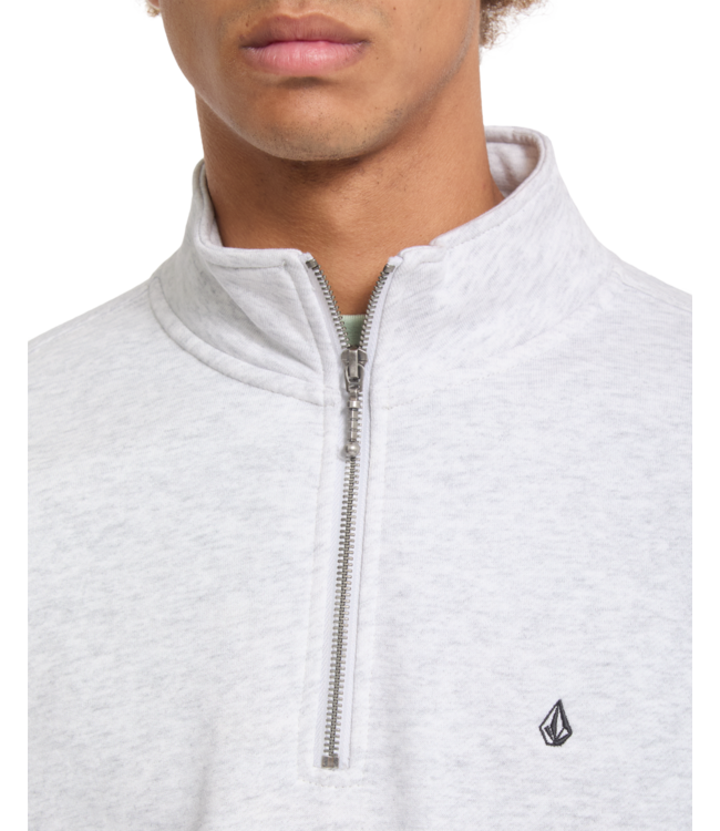 VOLCOM Single Stone Quarter Zip - Bone Heather
